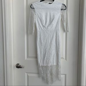 LULUS white laced dress XS